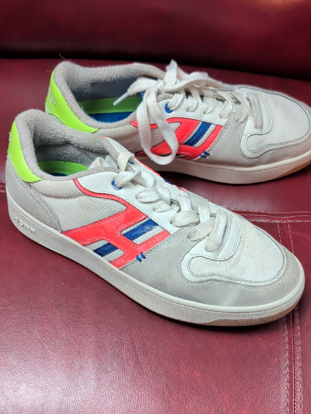 Hoff Trainers Womens, Montparnasse Suede Leather White Trainers, Size 9